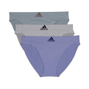 Adidas Women Seamless Bikini Underwear 3 Pack Silver Violet Large